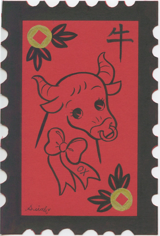 Asia Ellington Traditional Art piece #73 -  The 4"x 6"- Chinese Zodiac Show