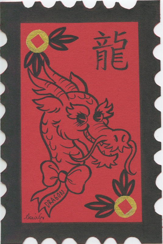Asia Ellington Traditional Art piece #76 -  The 4"x 6"- Chinese Zodiac Show