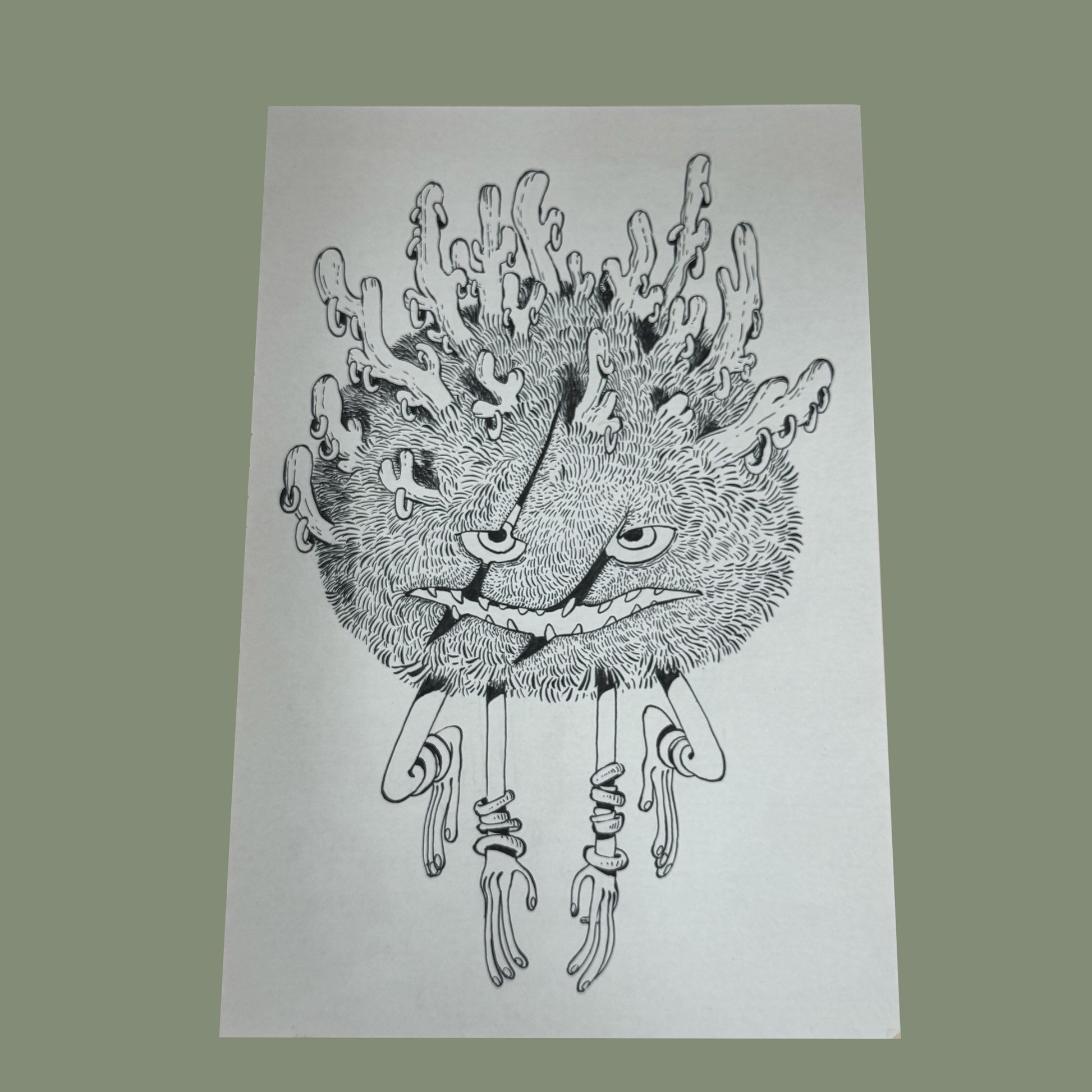 Violaine Briat - Original Drawing #1 - Lux Humans Gallery Fundraiser