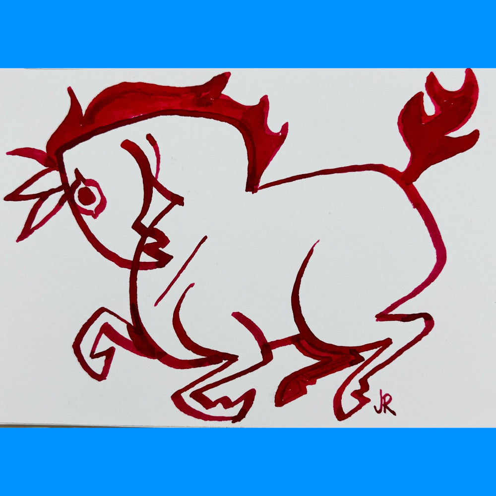 Justin Rodrigues Traditional Art piece #104 -  The 4"x 6"- Chinese Zodiac Show