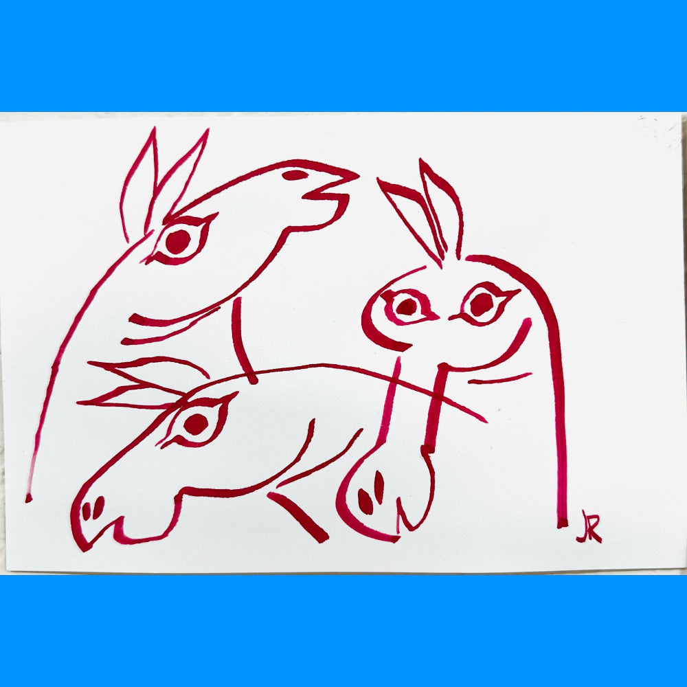 Justin Rodrigues Traditional Art piece #103-  The 4"x 6"- Chinese Zodiac Show