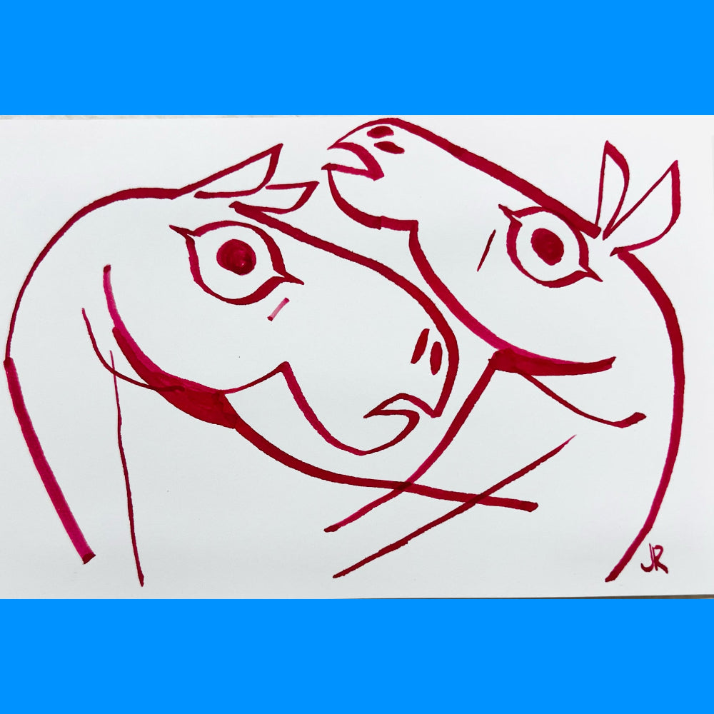 Justin Rodrigues Traditional Art piece #105 -  The 4"x 6"- Chinese Zodiac Show