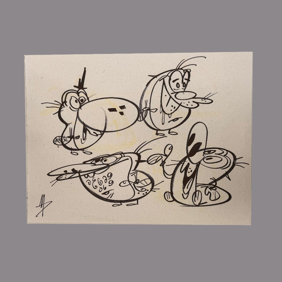 Marc Perry - Original Sketches #12 - Lux Humans Gallery Fundraiser
