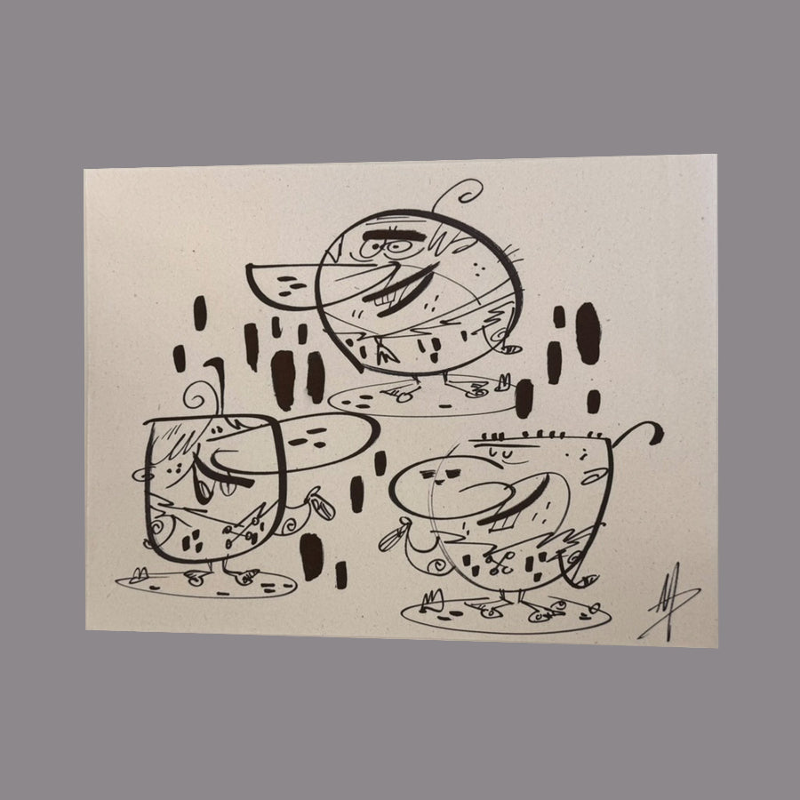 Marc Perry - Original Sketches #15 - Lux Humans Gallery Fundraiser