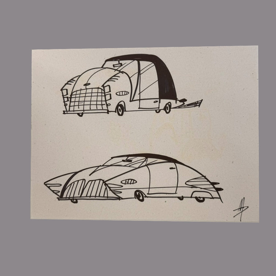 Marc Perry - Original Sketches #21 - Lux Humans Gallery Fundraiser