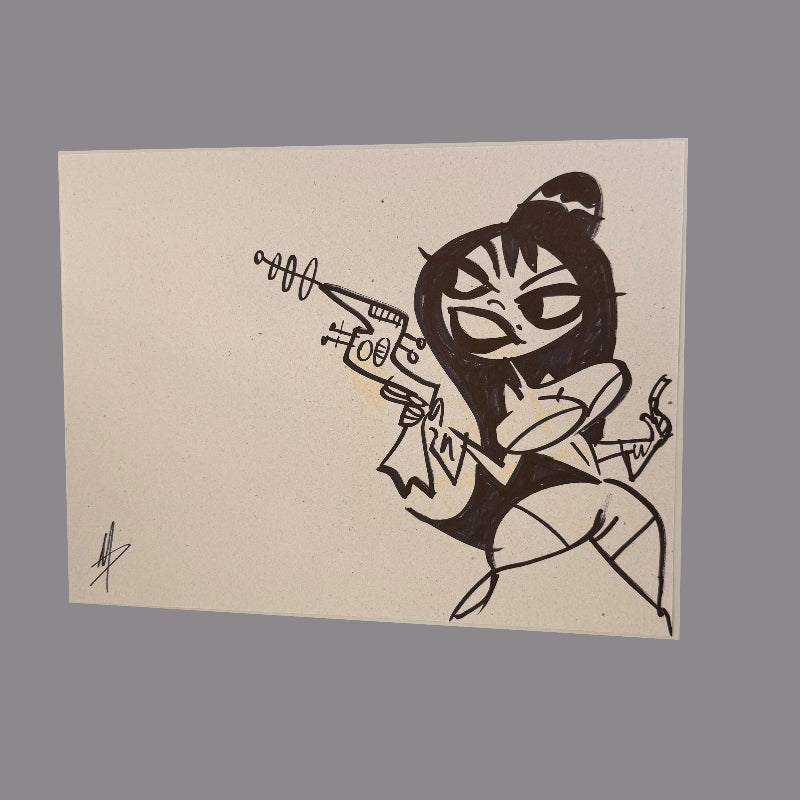 Marc Perry - Original Sketches #24 - Lux Humans Gallery Fundraiser