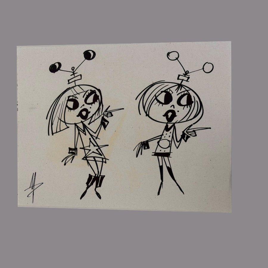 Marc Perry - Original Sketches #3 - Lux Humans Gallery Fundraiser