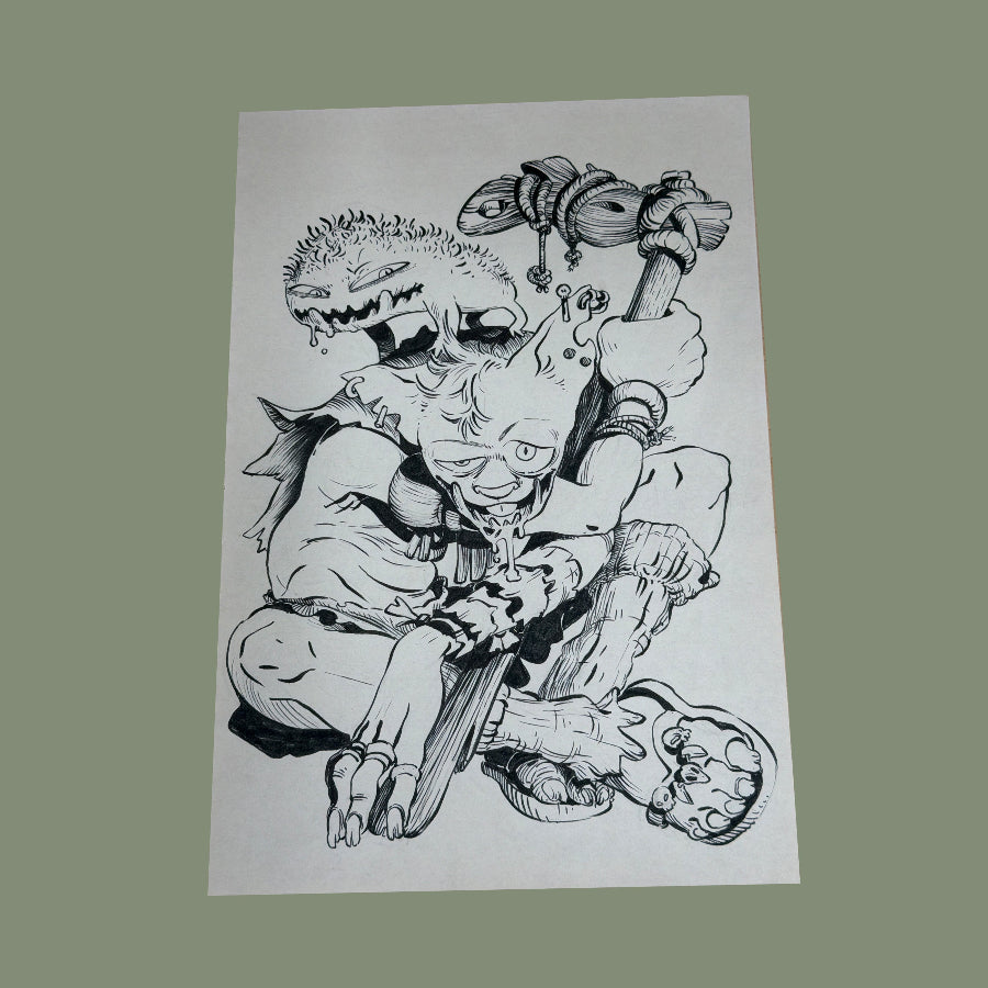 Violaine Briat - Original Drawing #2 - Lux Humans Gallery Fundraiser